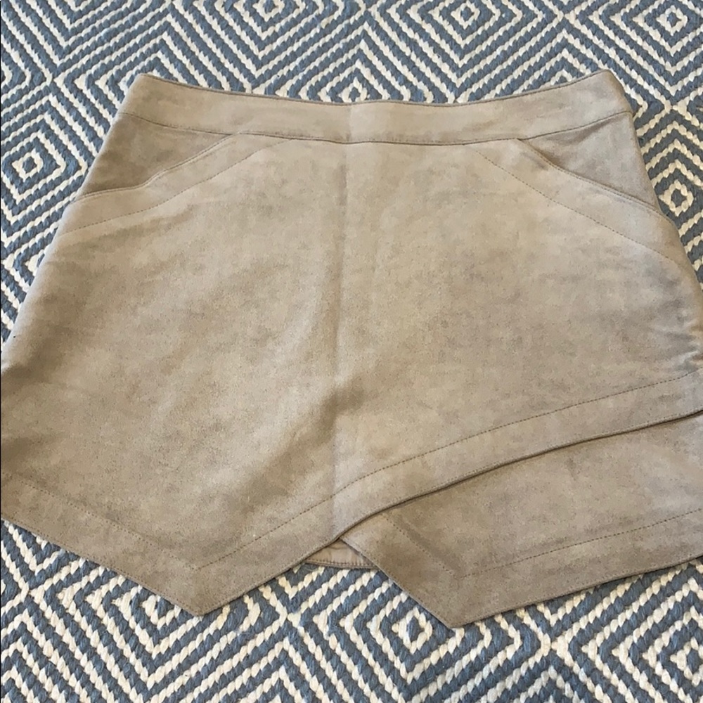 Suede Taupe Skirt